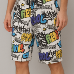 Men's French Terry Printed Shorts